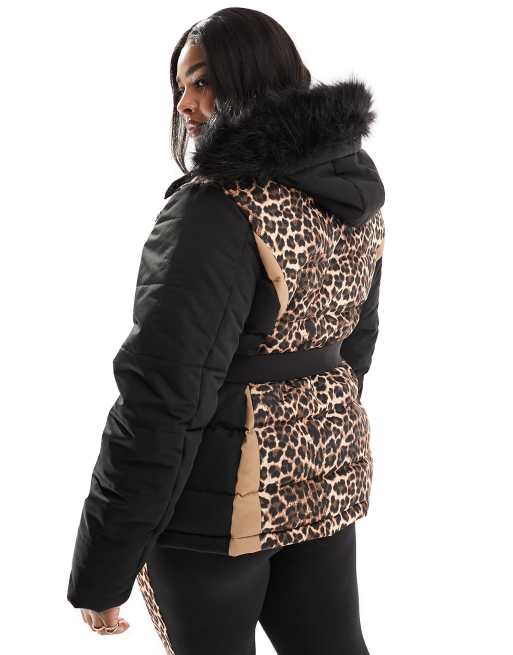 Leopard hooded coat sale