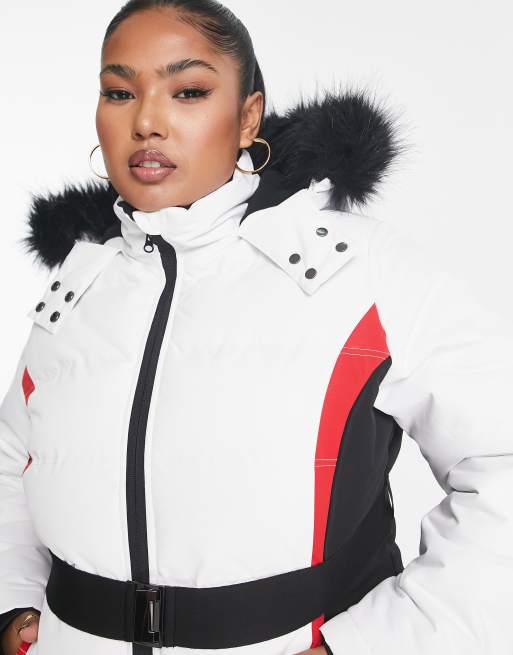 Women's ski jackets, fur and faux fur ski jackets