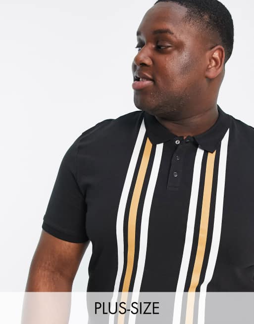 Plus size black polo shirt hotsell