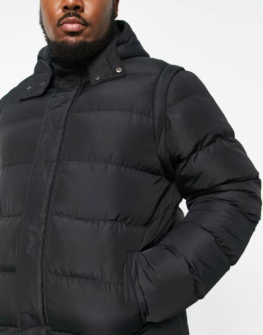 Black hooded ultimate puffer jacket online