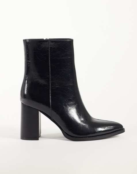 Threadbare pointed heeled ankle boot in black - view 1