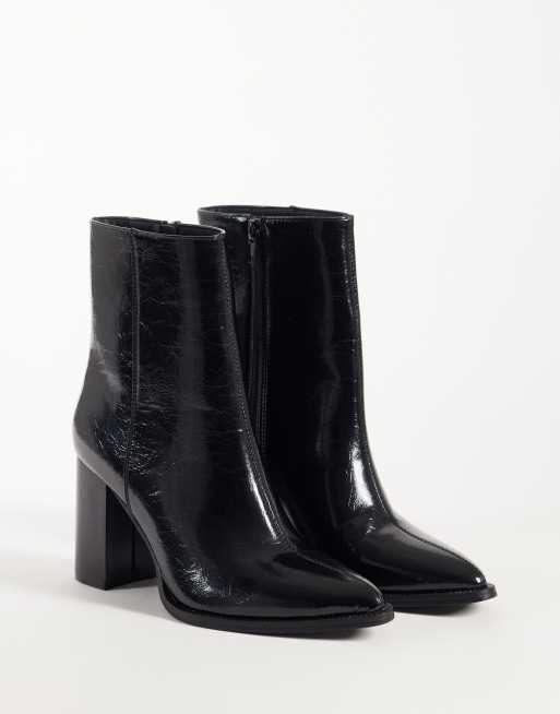 Threadbare pointed heeled ankle boot in black, 2 of 4