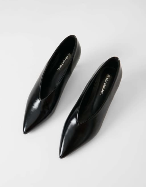 Threadbare Pointed kitten heels in black, 4 of 5