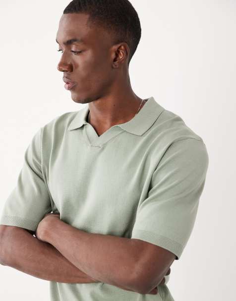Threadbare - Polo en maille à manches courtes - Vert sauge - view 1