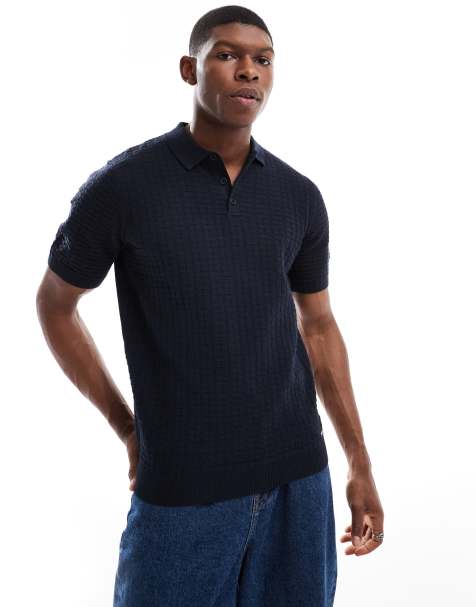 Threadbare - Polo en maille - Bleu marine - view 1