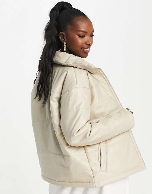 Pu on sale puffer coat