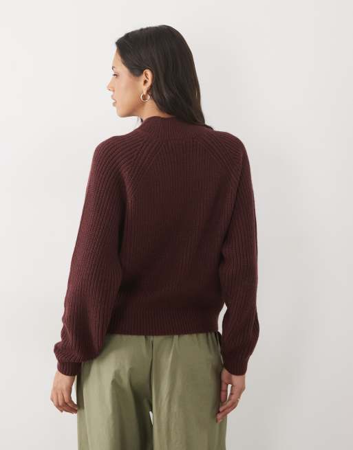 Threadbare pull à col montant couleur figue, 4 de 4
