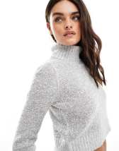 Threadbare - Pull à col roulé - Gris clair