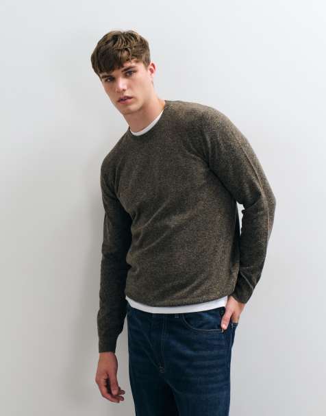 Threadbare pull en maille col rond taupe - view 1