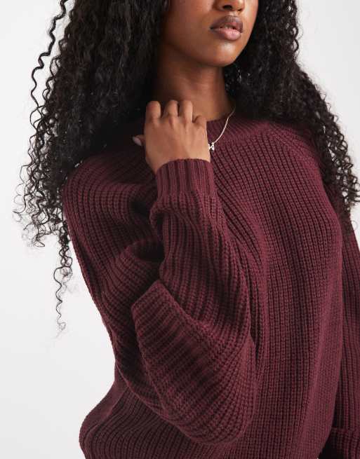 Threadbare – Pullover in Feigenlila mit Rundhalsausschnitt, 4 von 4