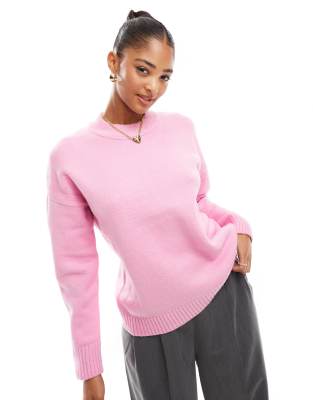 Threadbare - Pullover in Rosa mit Rundhalsausschnitt