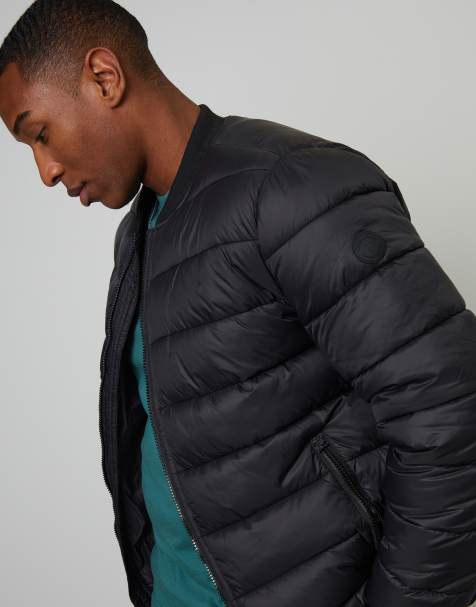 Threadbare Quilted bomber jacket in black - view 1