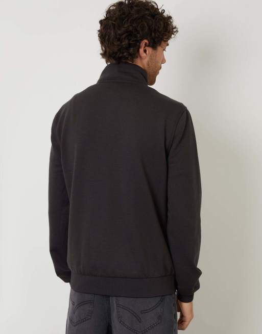 Threadbare Quilted hybrid funnel neck jacket in black, 2 of 5
