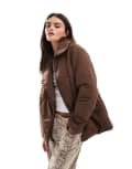 [Threadbare] Threadbare quilted jacket in brown 12 BROWN