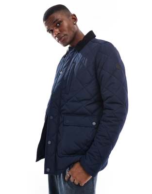 Threadbare Threadbare quilted puffer jacket in navy