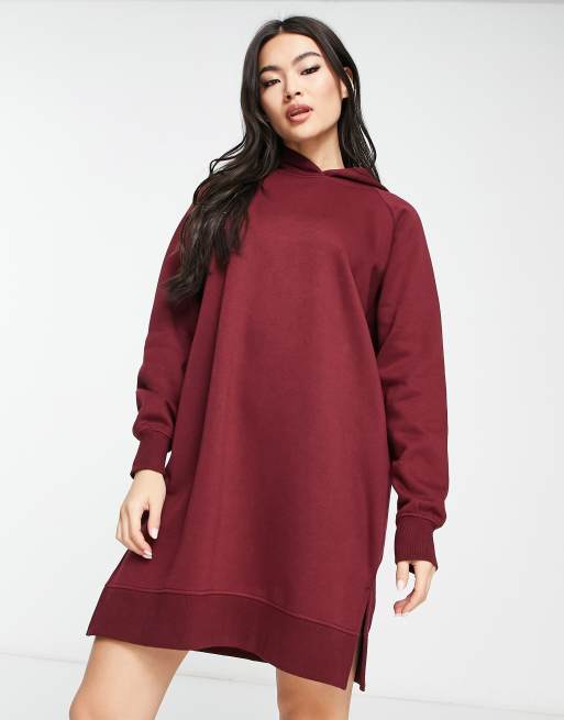 Burgundy cheap hoodie dress