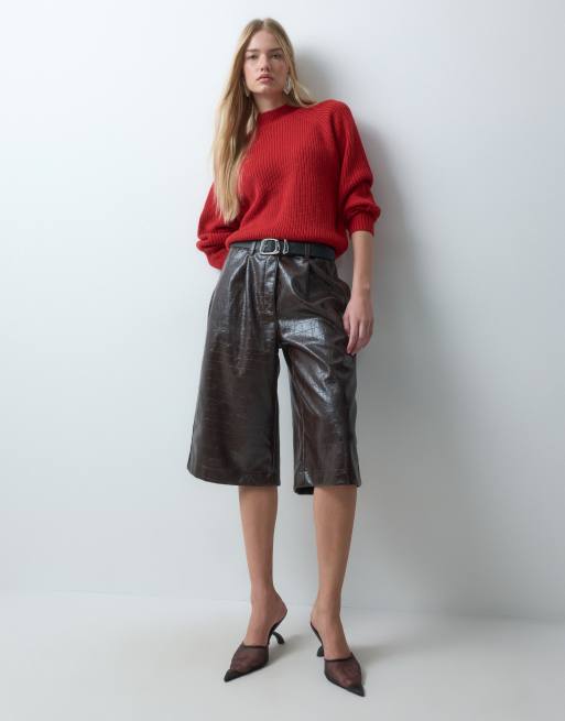 Threadbare raglan knitted jumper in red, 2 of 5