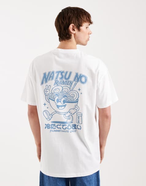 Threadbare ramen graphic print oversized t-shirt in white - view 1
