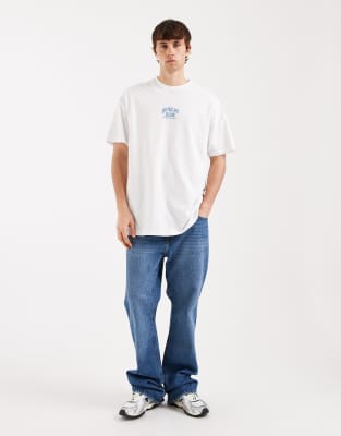 Threadbare Ramen Graphic Print Oversized T-shirt In White