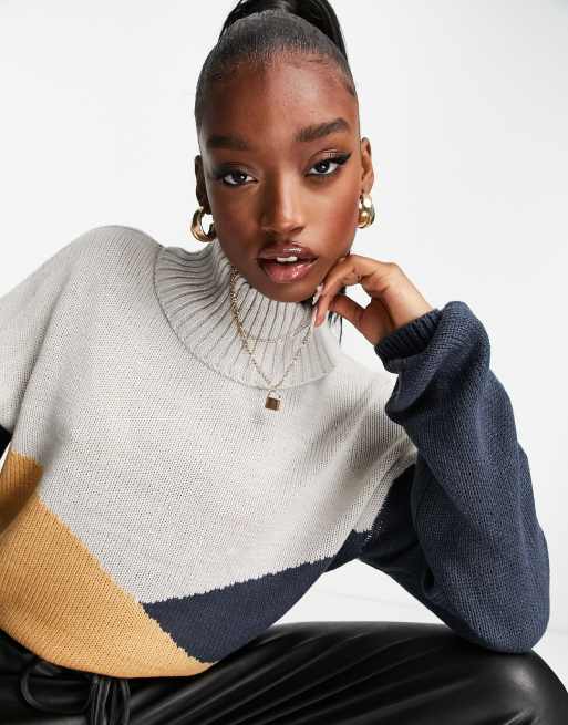 Threadbare - Reegan - Maglione dolcevita colorblock