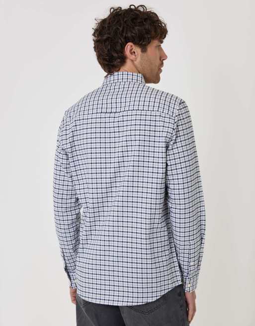 Threadbare Regular fit cotton oxford shirt in grey, 2 of 4