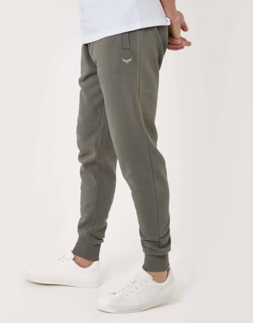 Threadbare Regular fit cotton rich joggers in dark sage, 2 of 4