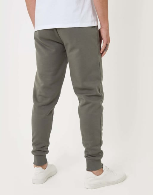 Threadbare Regular fit cotton rich joggers in dark sage, 4 of 4