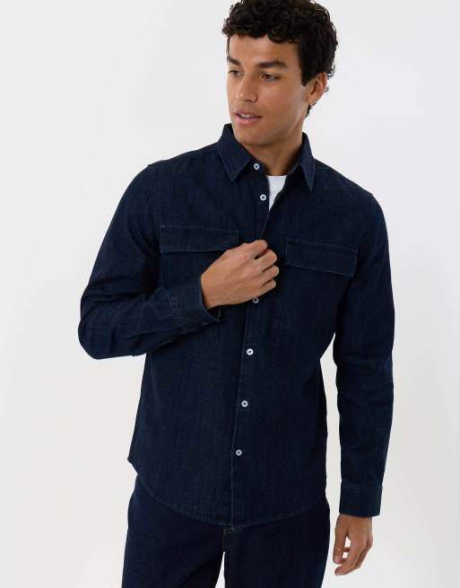 Threadbare Regular fit denim shirt in rinse wash, 4 of 5