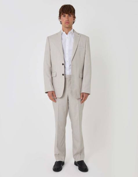 Threadbare regular fit lightweight suit in stone - view 1