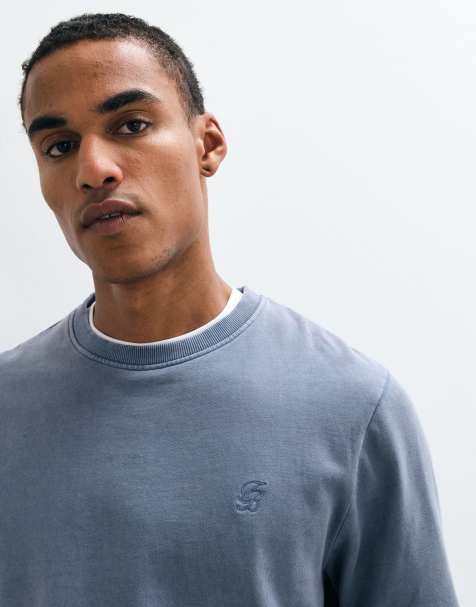 Threadbare regular fit sweatshirt in washed blue - view 1
