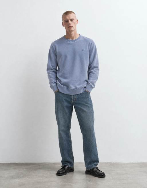 Threadbare regular fit sweatshirt in washed blue, 6 of 10