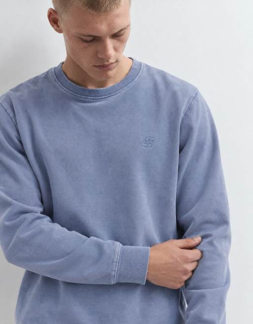 Threadbare regular fit sweatshirt in washed blue, 8 of 10