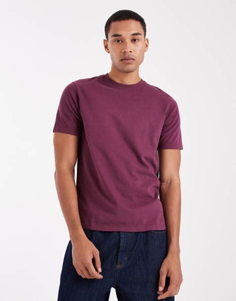 Threadbare regular fit t-shirt in burgundy
