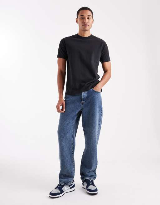 Threadbare - Regular-fit T-shirt in zwart, 2 van 5