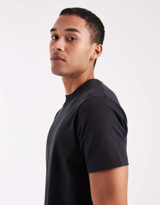 Threadbare - Regular-fit T-shirt in zwart, 4 van 5