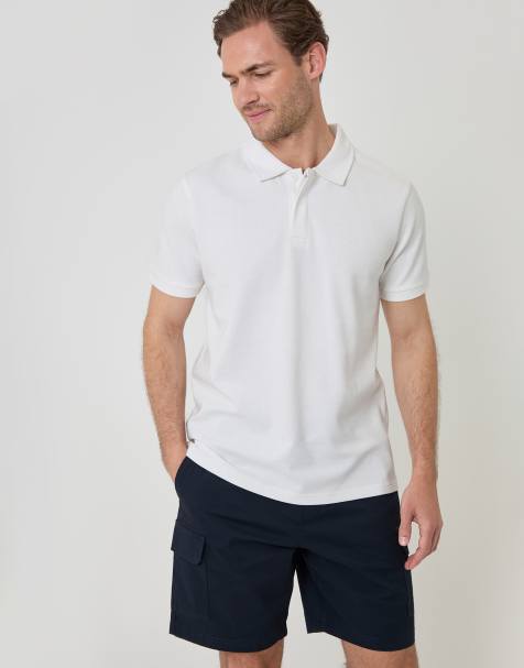 Threadbare Regular fit textured cargo shorts in navy - view 1