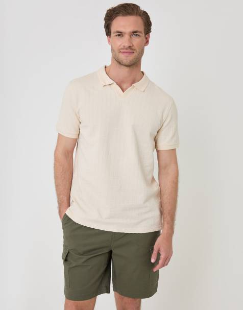 Threadbare Regular fit textured cargo shorts in olive - view 1