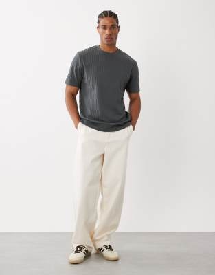 Threadbare Relaxed Fit Crew Nek T-shirt In Gray