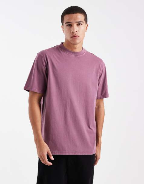Threadbare relaxed fit garment dye t-shirt in burgundy