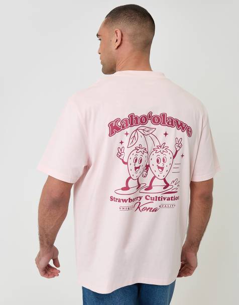 Threadbare Relaxed fit graphic cotton t-shirt in pale lilac - view 1