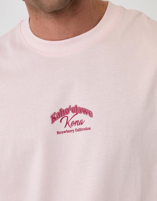 Threadbare Relaxed fit graphic cotton t-shirt in pale lilac, 3 of 4