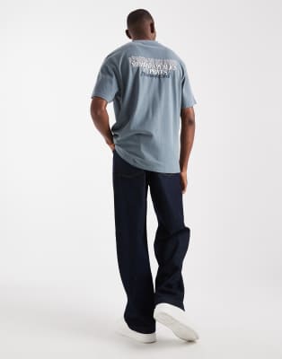 Threadbare Relaxed Fit Graphic Print T-shirt In Gray