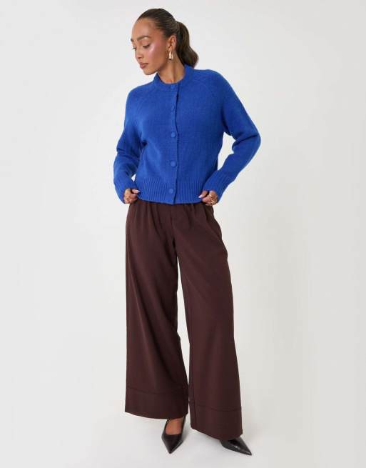 Threadbare Relaxed fit knitted cardigan in blue, 4 of 4