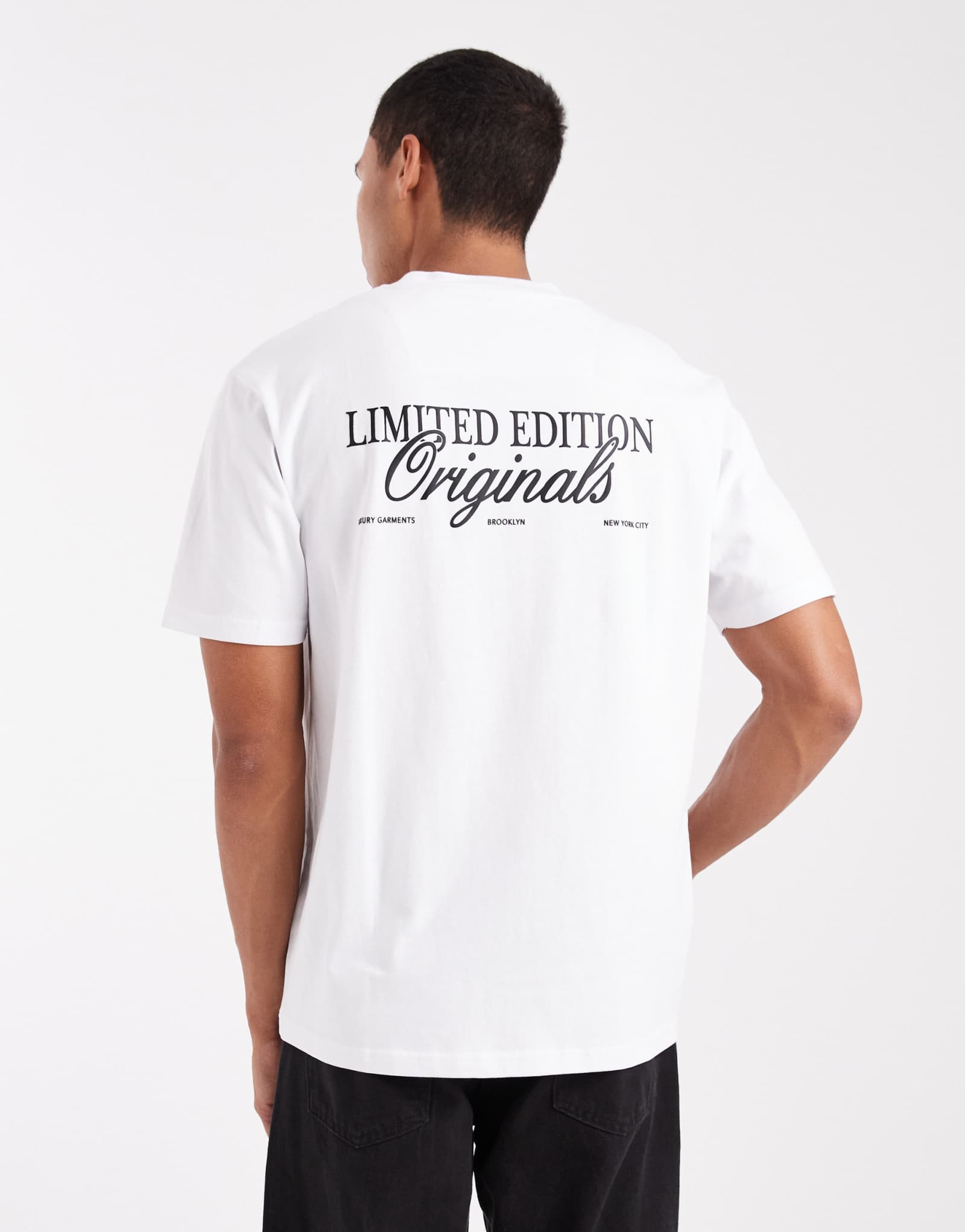 Поношенная футболка свободного кроя originals с графическим принтом белого цвета