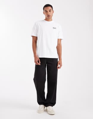 Threadbare Relaxed Fit Originals Graphic Print T-shirt In White