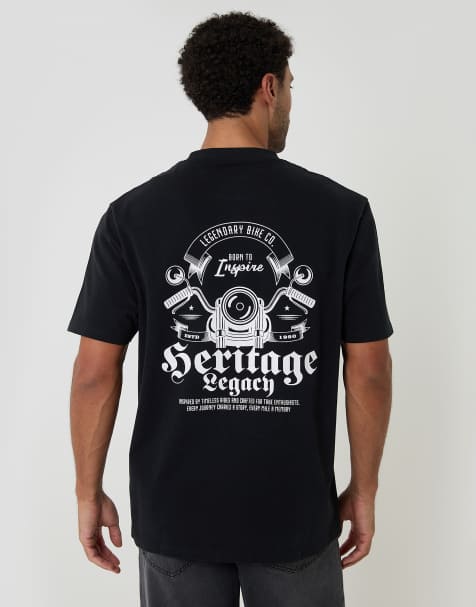 Threadbare Relaxed fit peached cotton t-shirt in black