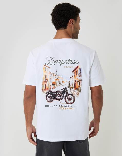 Threadbare Relaxed fit peached cotton t-shirt in white