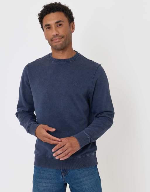 Threadbare Ribbed cotton sweatshirt in navy, 2 of 4