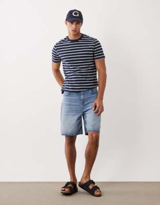Threadbare Ringer T-shirt In Blue