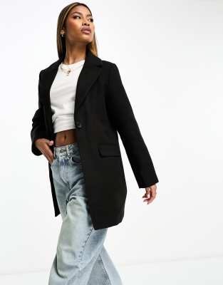 Threadbare Rita short formal coat in black